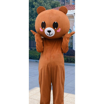 熊本熊套装卡通透气行走成人表演玩偶服浅色墨镜熊38cm直径头165175cm
