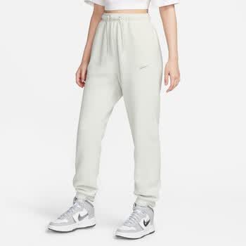 耐克nike女子长裤运动裤摇粒绒勾勾刺绣072浅骨色浅铁矿石灰l