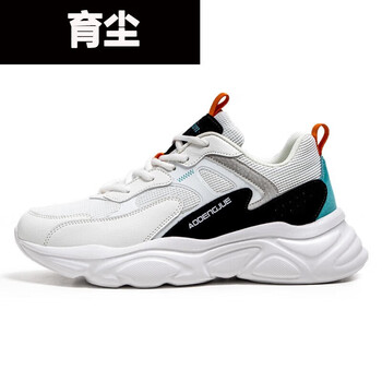 育尘男鞋新款春季韩版百搭休闲运动鞋网面透气轻便学生耐磨时尚老爹鞋