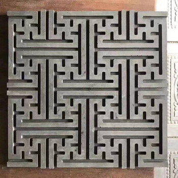 古建地砖仿古中式唐莲砖滑四合院砖雕庭院铺地青砖别墅地面花砖 万字