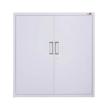 豫瑞鑫对开门矮柜钢制文件柜铁皮柜办公柜资料柜分双节单节柜子带锁