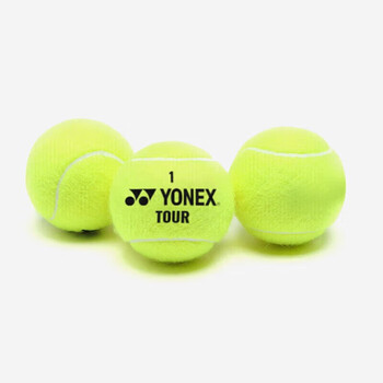 YONEX尤尼克斯网球比赛训练高弹力大赛专用有压球TBTR3黄色3筒9颗装