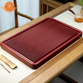束氏电木茶盘功夫茶大茶盘德料32支60cm40cm5cm红色