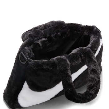 耐克NIKE男女斜挎包 时尚可爱手提包毛绒包休闲包FB3050-010黑白均码 耐克NIKE男女斜挎包 时尚可爱手提包毛绒包休闲包FB3050-010黑白均码