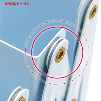 金得利可伸缩书立桌面收纳置物架儿童书架固定书本桌上书靠带磁吸笔筒学生用品宿舍书挡书板粉色SN401