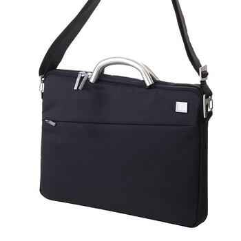 乐上（LEXON）手提包男15.6英寸笔记本包电脑包公事包时尚休闲公文包蓝黑色