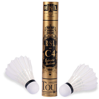 亚狮龙专业比赛鸭毛羽毛球稳定耐打金冠C4号77速12只装/桶