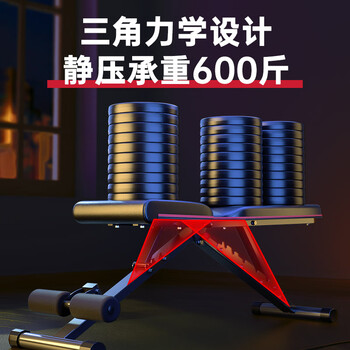 力动（RIDO）多功能哑铃凳卧推凳家用健身器材全折叠健身椅训练飞鸟凳TD32