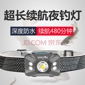 头灯强光夜钓钓鱼专用充电户外超亮头戴式工作灯超轻小号型超长续航