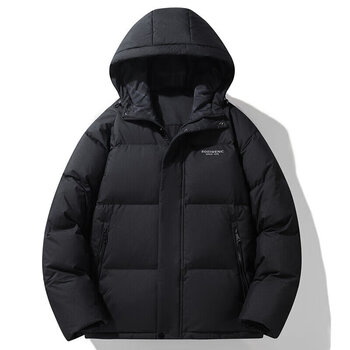 优衣库羽绒服潮牌纯色品质国标90鸭绒外套冬季服男短款加厚连帽上衣