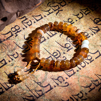 adrius西藏山羊角佛珠绿松石手链手串时尚简约男女情侣款饰送母节礼物