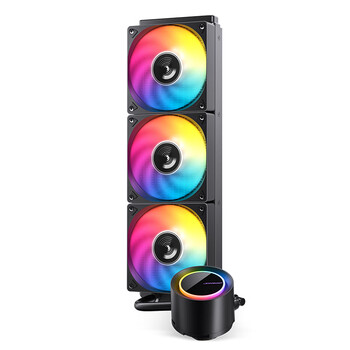乔思伯（JONSBO）TG-360黑色 一体式水冷散热器 (隐藏式理线/5V神光同步ARGB/阻尼旋转铭牌/PWM温控风扇)