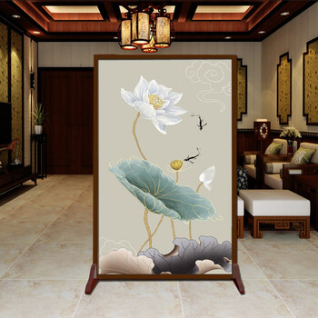 中式简易双面屏风隔断客厅进门卧室遮挡家用现代简约风水旺宅座屏 jx