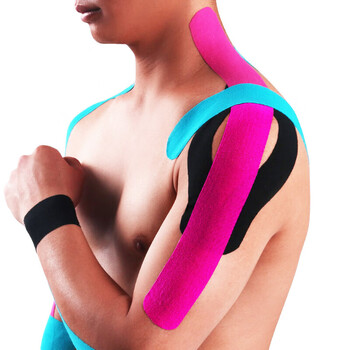 驰动肌肉贴运动绷带弹力性肌贴自粘肌内效贴拉伤运动胶带贴布5cmx5m蓝