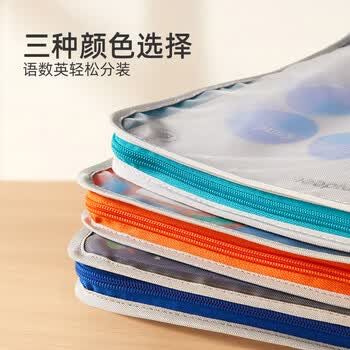 弥鹿（MiDeer）文具收纳文件夹学生试卷收纳袋大容量分层分类卷子整理神器学科袋-绿色六一儿童节礼物