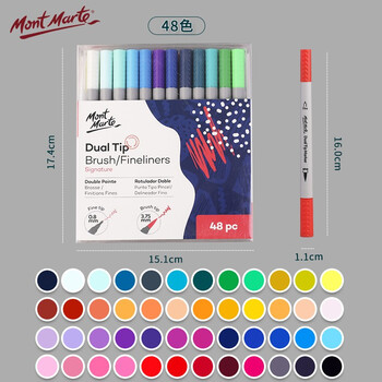 蒙玛特(MontMarte)48色双头马克笔素描漫画涂色笔儿童美术画画水彩笔套装学生绘画涂鸦彩色笔VMMPM0024 蒙玛特(MontMarte)48色双头马克笔素描漫画涂色笔儿童美术画画水彩笔套装学生绘画涂鸦彩色笔VMMPM0024