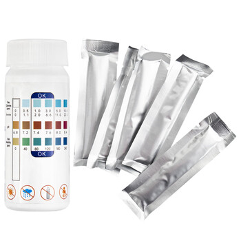 海斯迪克 HKCL-816 3合1水测试纸PH酸碱/余氯/臭硬度水质检测泳池温泉试纸 2瓶 共100条装 海斯迪克 HKCL-816 3合1水测试纸PH酸碱/余氯/臭硬度水质检测泳池温泉试纸 2瓶 共100条装