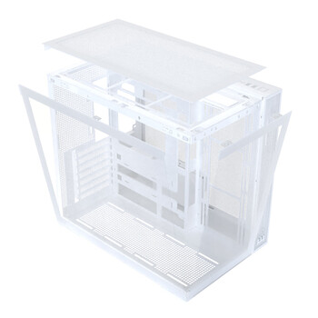 Thermaltake（Tt）钢影 透EX 海景房机箱 电脑主机 白色（ATX主板/Type-c/支持360水冷/10风扇位/4090显卡）