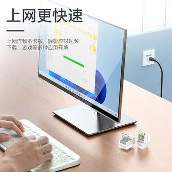 胜为（shengwei）超五类网络模块 CAT5e免打网络面板模块 RJ45水晶头电脑网线插座连接头 CMK5003H