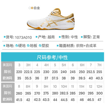 亚瑟士（asics）乒乓球鞋室内运动鞋ATTACK DOMINATE FF2 1073A010-102 41.5