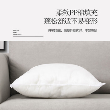 艾薇抱枕沙发靠垫床头靠枕睡觉靠背垫科技布抱枕套含抱枕芯磨砂黑