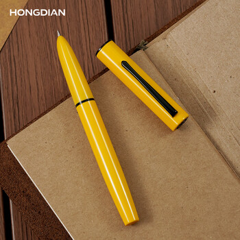 弘典（HongDian）金属钢笔高颜值书法练字财务尖学生办公 现代红 EF尖0.38mm