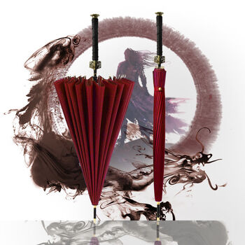 妙普乐千机伞24长柄雨伞国潮中国风男女学生双人大号加厚加固抗风汉王