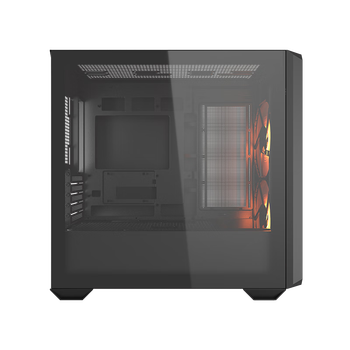 骨伽 小乘风MX600 mini 台式玻璃侧透机箱 支持MATX主板360水冷/网孔面板 黑