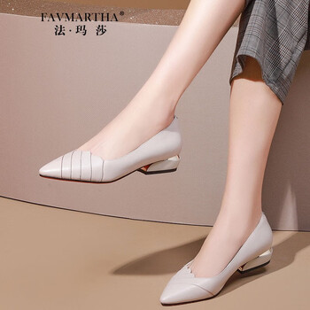 法玛莎品牌女鞋浅口单鞋女韩版2019春夏季新款时尚尖头简约优雅低帮鞋