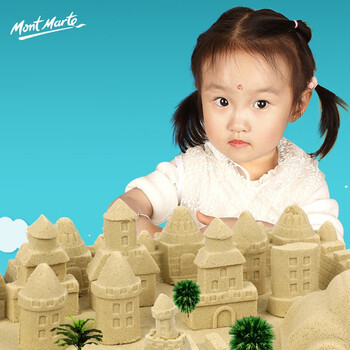 蒙玛特(MontMarte)儿童太空沙沙泥安全自然原色小孩子diy玩具套装超轻粘土带模具橡皮泥VMMKC0203