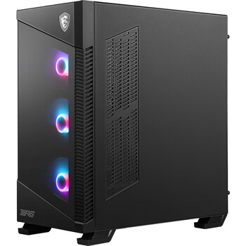 微星（MSI）刀锋100R 玻璃侧透机箱支持ATX主板(显卡竖装/360冷排位/4把ARGB风扇/前置Type-C/ARGB控制器）