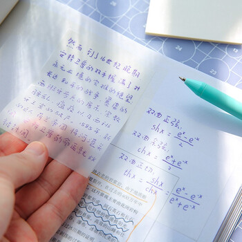 誉禾透明便利贴标签贴学生可撕便签贴留言记事贴分类标记贴防水手帐贴n次贴便签纸2本装 5188