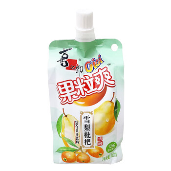 350ml5支可吸吸果冻雪梨枇杷乌梅山楂果汁饮料350ml果粒爽雪梨枇杷3支