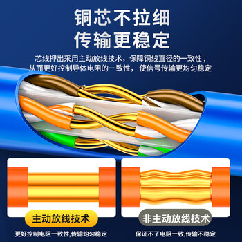 山泽六类千兆工程网线【0.57±0.008mm纯铜芯】CAT6类非屏蔽双绞线 家装网络POE监控布线305米 SZ-6305