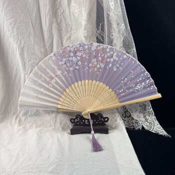 扇子折扇中国风女式学生古风流苏夏季随身携带古装古代汉服小竹扇 12