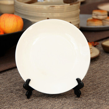 一次性盘子 素坯盘素胚瓷盘diy彩绘白坯石膏陶艺涂鸦画画盘子釉下彩