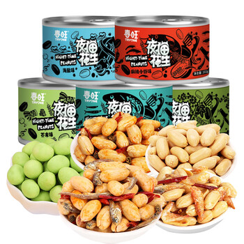 夜猫花生春旺夜猫花生麻辣小鱼小虾多味花生米夜宵零食102g 罐 海盐口味102g 3罐 图片价格品牌报价 京东