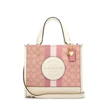 【买手代购】coach dempsey22 经典老花帆布配皮单肩手提托特包 情人