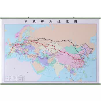 2022年新版中欧班列通道示意图137米x102m铁路交通地图地图国际铁路