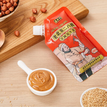 六必居芝麻花生酱158g挤挤装 传统石磨二八酱芝麻花生酱 二八酱158g*1