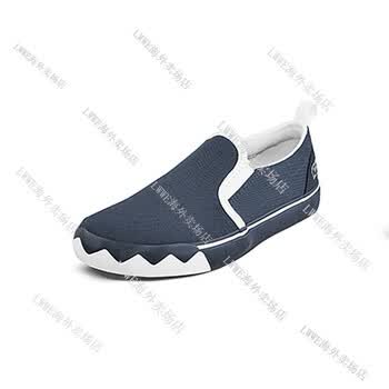 鳄鱼(lacoste)法国鳄鱼帆布懒人鞋童鞋春夏时尚休闲轻便休闲鞋柔软