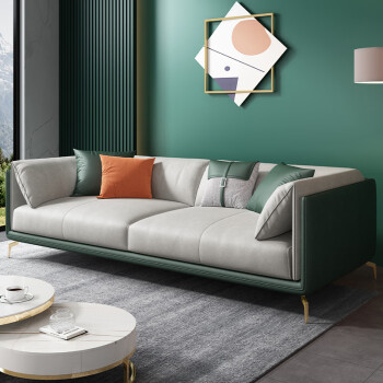 现代简约客厅轻奢意式转角布艺沙发家具awq118乳胶版备注颜色三人位