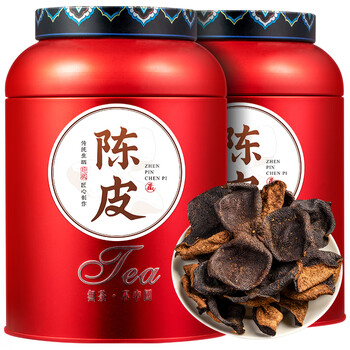 福东顺 茶叶 正宗广东原产新会老陈皮十五年陈大橘皮罐装125g自己喝送礼 福东顺 茶叶 正宗广东原产新会老陈皮十五年陈大橘皮罐装125g自己喝送礼