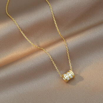 老凤祥款式小蛮腰项链2021年新款潮锁骨链女夏百搭简约小众设计感金色