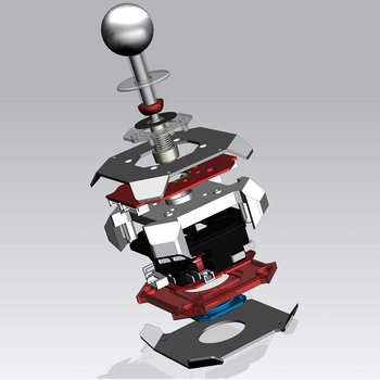 酷宾仕kbsjoystick酷宾仕街机摇杆配件天玄机械摇杆天玄摇杆无灯款