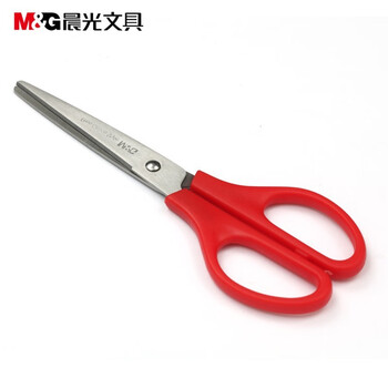 晨光(M&G)170mm办公剪刀 学生手工剪纸刀家用剪子 颜色随机 6把装ASS91307