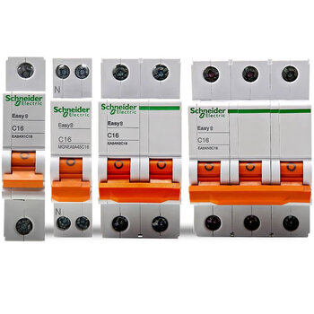 施耐德空气开关3p断路器1p家用40安32a空开63a不带漏电2p保护器4p 6a