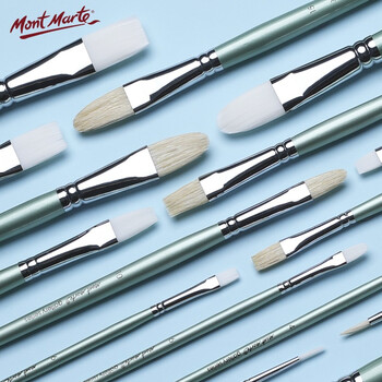 【全网低价】蒙玛特(Mont Marte)画笔套装3支 尼龙扇形笔勾线笔水粉笔适用水彩丙烯油画颜料画画BMHS0023美术写生