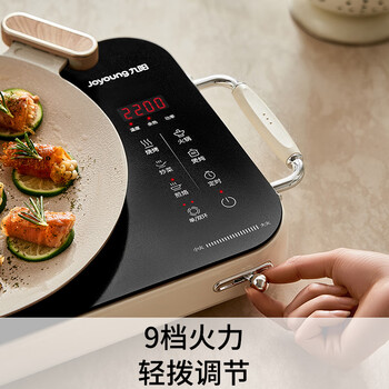 九阳（Joyoung）围炉煮茶电陶炉电磁炉家用新型电磁灶电池炉2200W大功率猛火低音低辐射多锅具适配火锅炉C22S-X9
