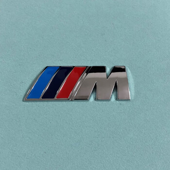 维诺亚适用于宝马侧标m标翼子板金属车贴1357系x1x3x5m运动尾标贴银色